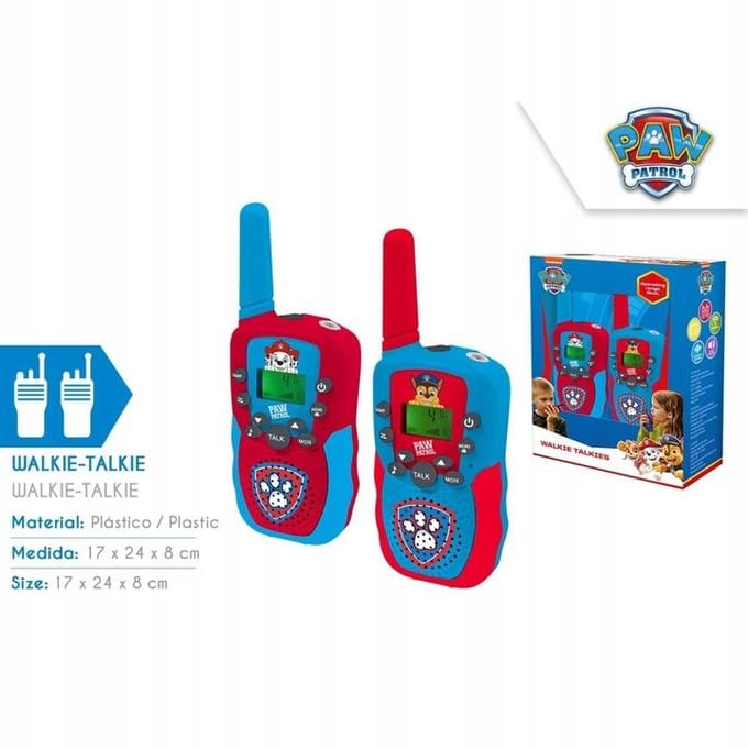 Paw Patrol Walkie Talkies 1 km Blauw/Rood