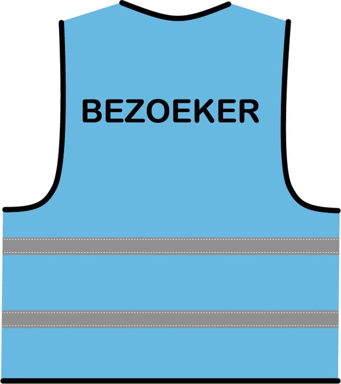 Bezoeker hesje lichtblauw