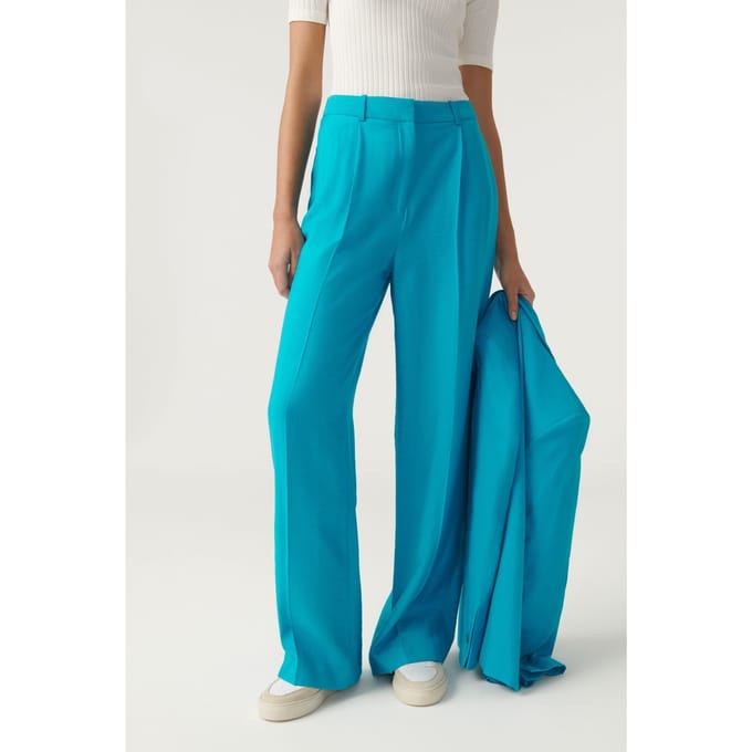 BA&SH Pantalon Healy Turquoise Taglia: L | Pantaloni da completo Outlet | Donna | Ciano