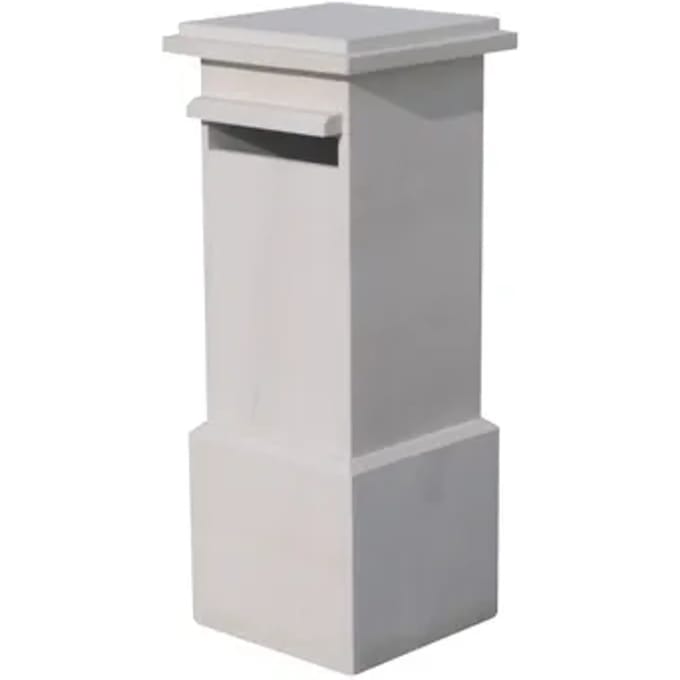Brievenbus Staande Brievenbus Bilbao - Natuursteen - Beige - 36x99x36cm