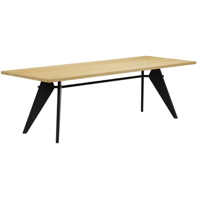 Vitra EM Table - Eiken - 240 cm - diepzwart