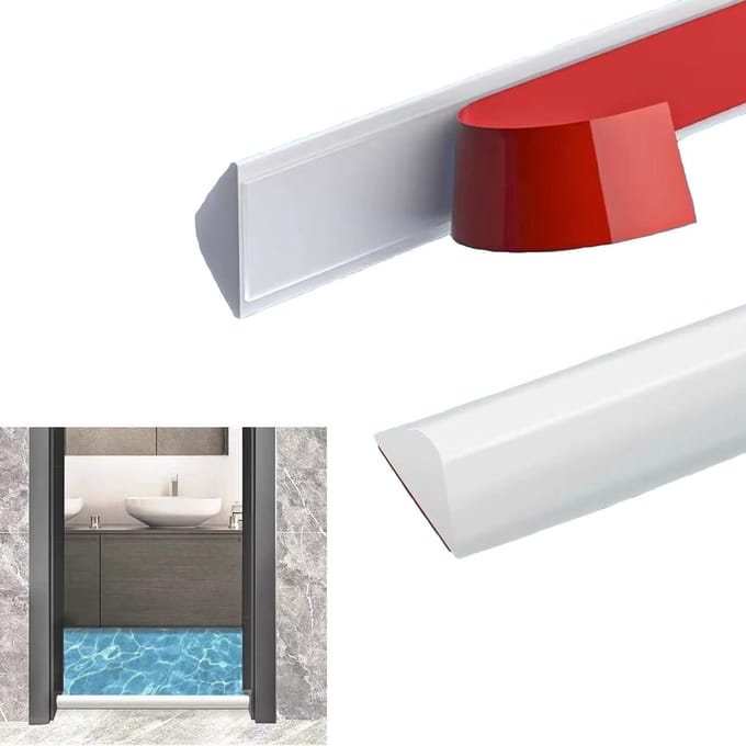 Dailygoody - Vloerbarrière - Waterdichte afdichting - Siliconen - Wit