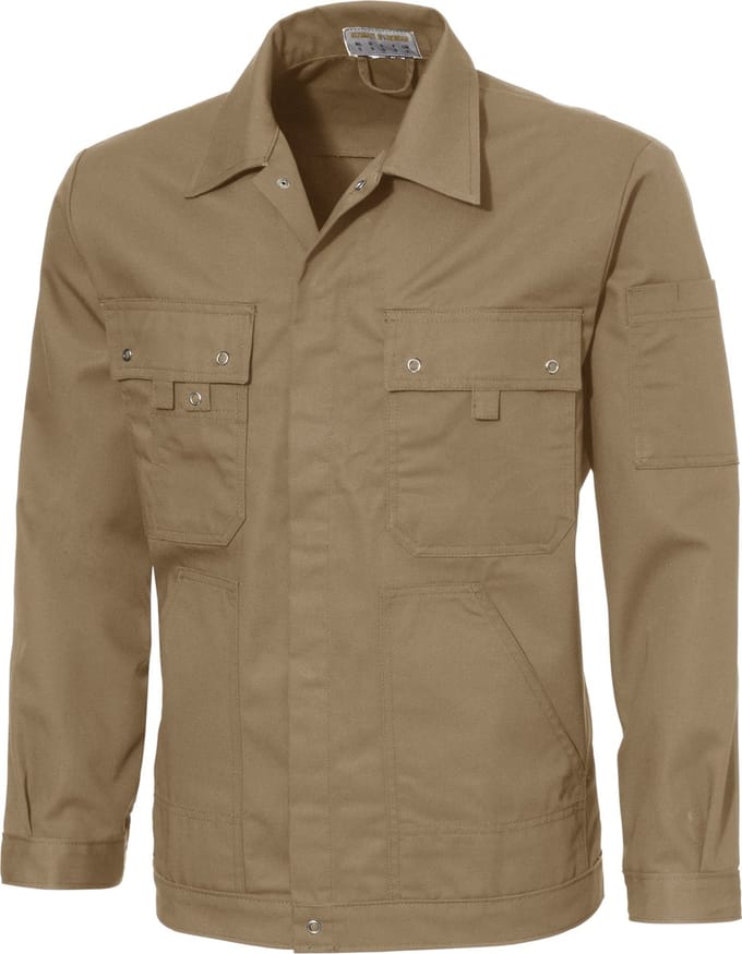KLM - Standaard werkjas/jack (battledress) KAPRUN- Polykatoen 245gr/m2 - Khaki XS