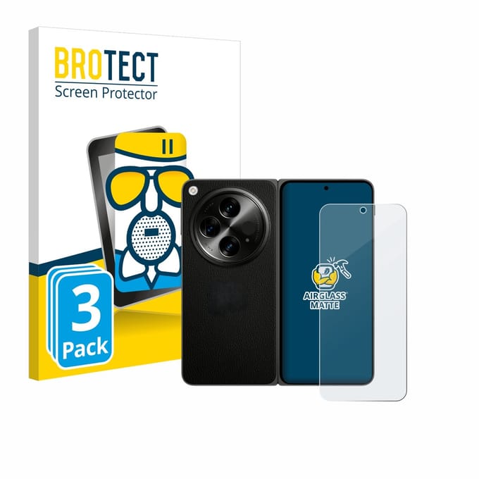 BROTECT - Screenprotector voor OnePlus Open (case-friendly) - Folie Beschermfolie Beschermglas matte 3 Stuks