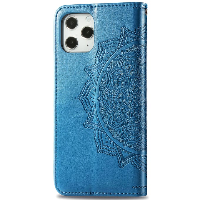 Mandala Bookcase voor de Apple iPhone 12 (Pro) - Turquoise