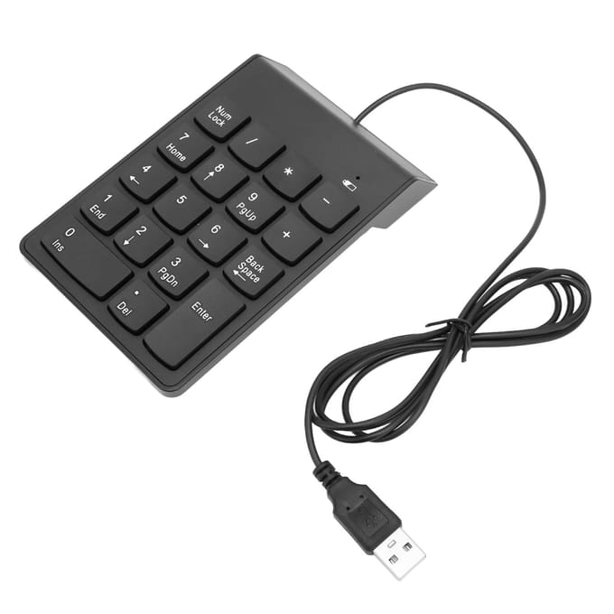 Numeriek Toetsenbord 18 Toetsen USB2.0 Plug and Play Ergonomisch Ontwerp Draagbaar Formaat Antislip Mat Breed
