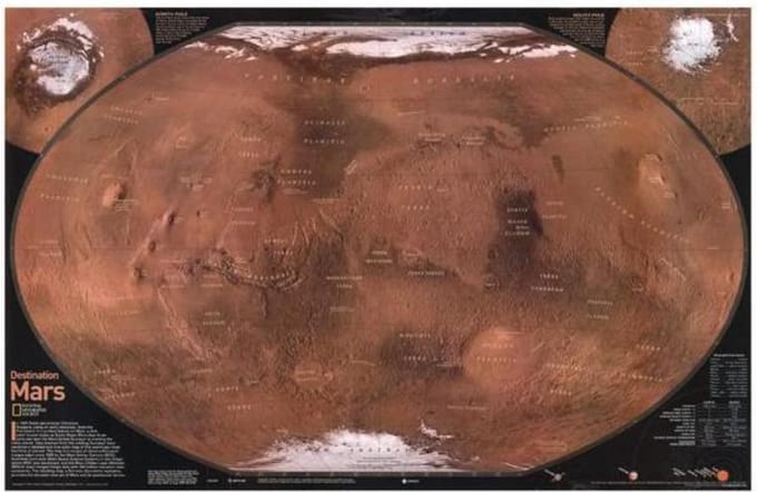 Poster Mars – The Red Planet – National Geographic – 79 x 57 cm