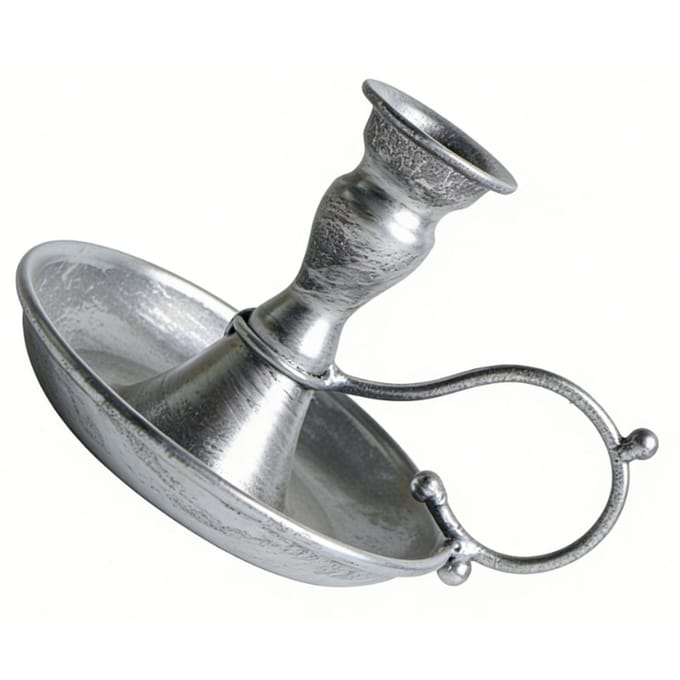 Support de Bougie en Métal Vintage avec Poignée Base Stable pour Centres de Table Mariage Pendaison de crémaillère gray