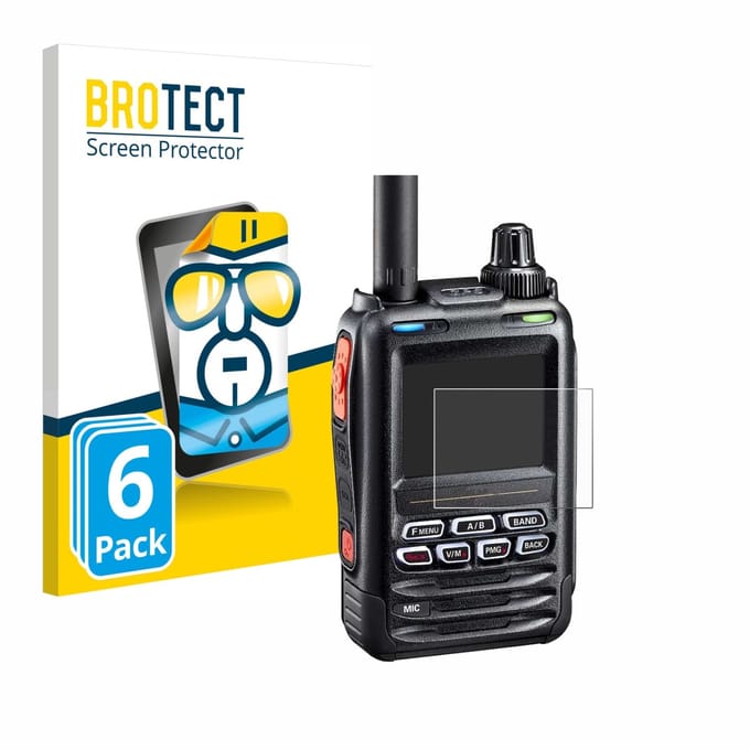 BROTECT - Screenprotector voor Yaesu FT-5DE/DR - Folie Beschermfolie transparant 6 Stuks