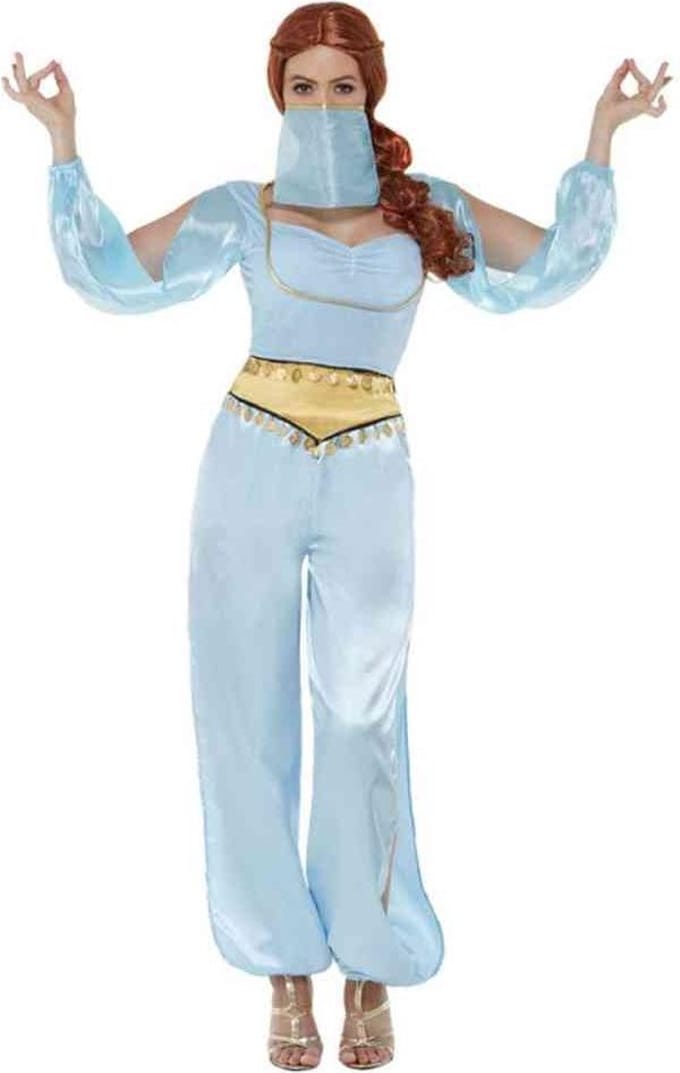 Smiffys - Arabian Princess Kostuum - S - Blauw