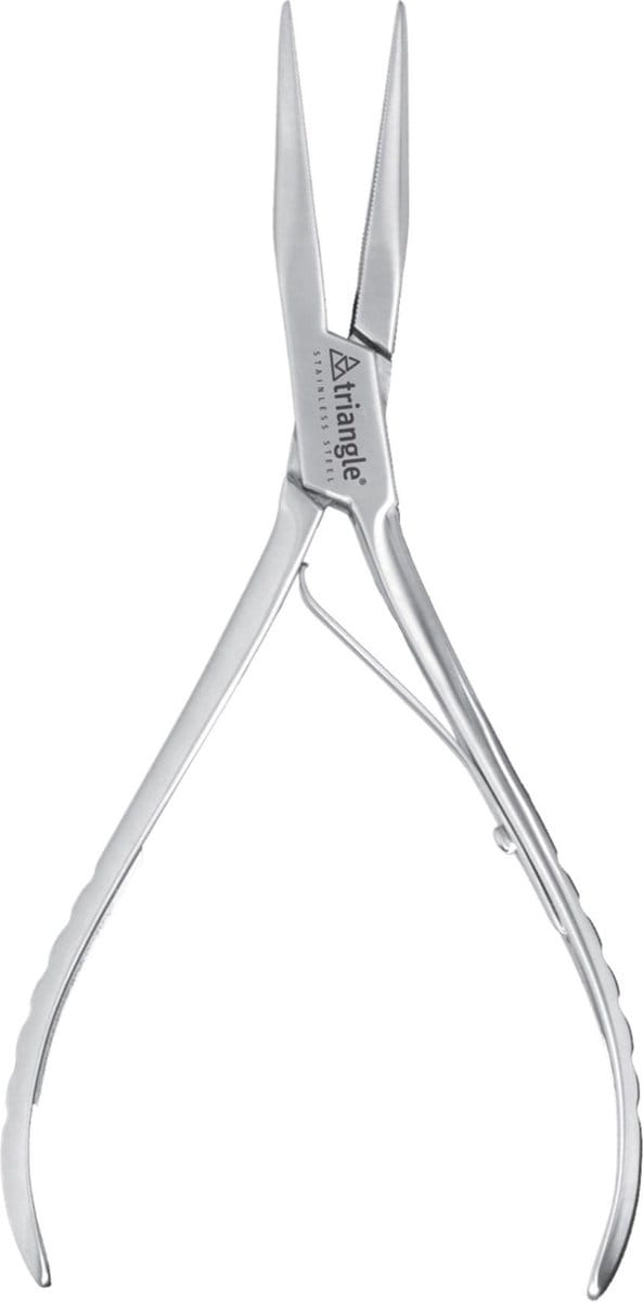 Triangle Professionele Visgratentang – RVS – Rechte Bek – 16 cm – Ergonomisch Ontwerp