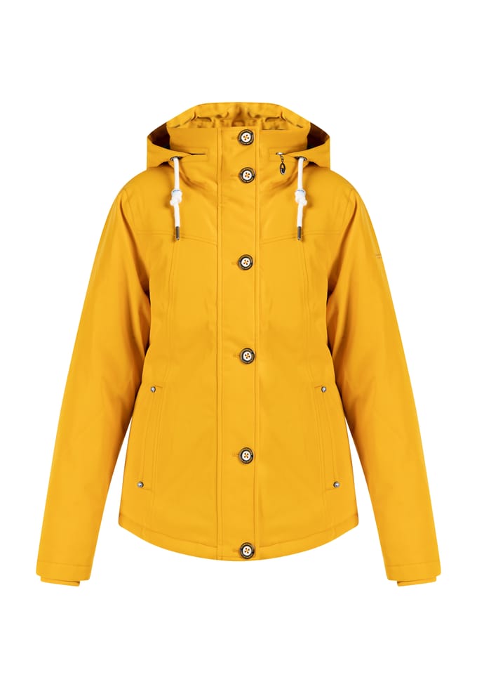 Schmuddelwedda Gewatteerd winterjack Dames mosterd
