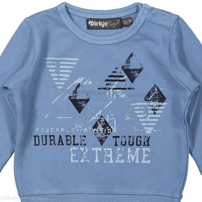 Dirkje Truitje Powerplay Division faded sky blue  -  Maat  116