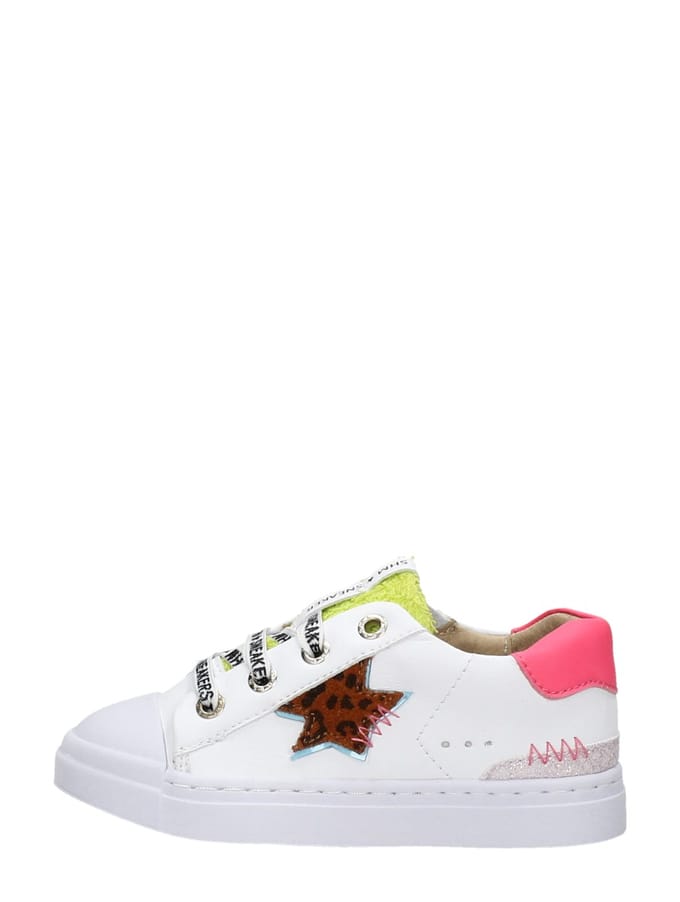 Sneakers | Meisjes | white Pink | Leer | Shoesme | Maat 22