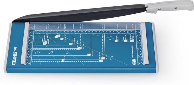 Dahle 502 Paper Cutter, Din A4, 8 Sheets Cutting Capacity, Blue