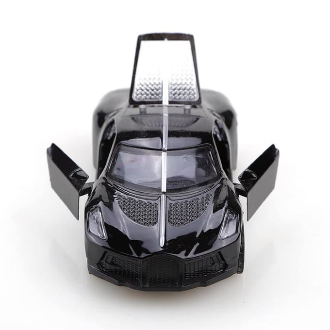 Zak 1:43 Legering Auto Bugatti La Voiture Noire Race Pull-Back Auto Kinder Speelgoed Met Drie Openbare Deuren
