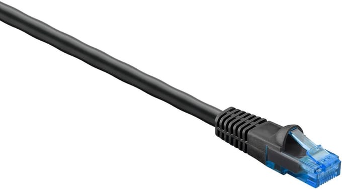 Goobay CAT 6a netwerkkabel voor buiten U/UTP Koper met dubbele PE-mantel 60 m Zwart