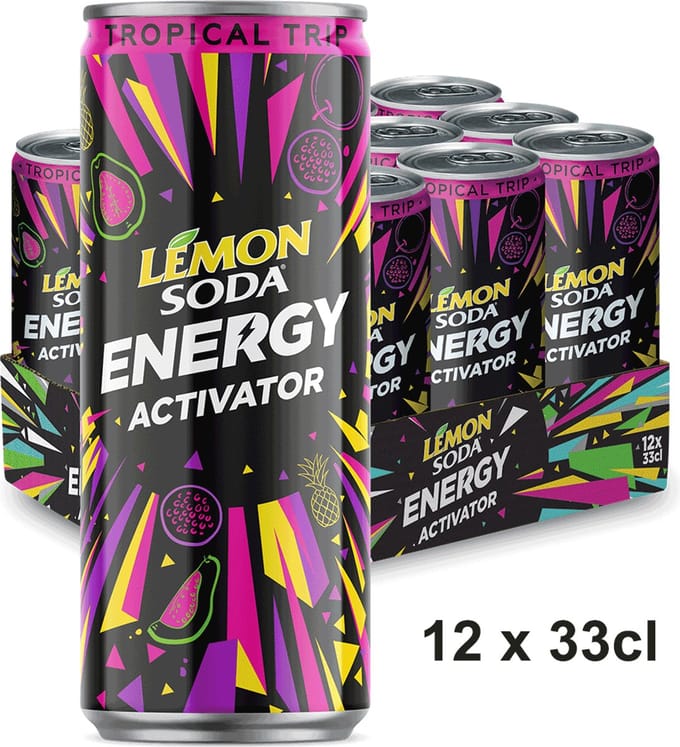 LemonSoda ENERGY Tropical Trip - Tray 12 stuks x 33cl