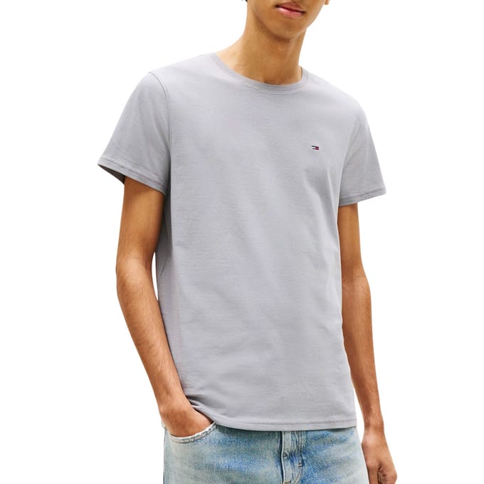 Tommy Hilfiger Tjm Xslim Jersey Tee Gravel Grey Maat: XL | Basic T-Shirts Outlet | Heren | Grijs
