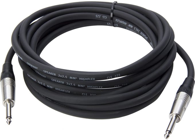 Cordial LS kabel jack 20m,CPL PP 25 Neutrikstekker, 2 x 2,5 qmm - Luidsprekerkabel