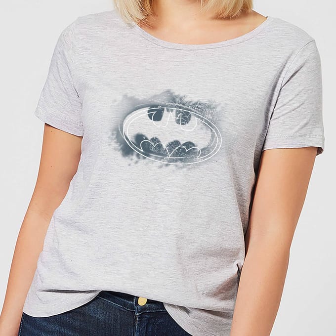 DC Comics Batman Spray Logo Dames T-shirt - Grijs - S