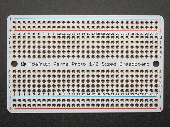 Prototyping board PermaProto half-sized breadboard PCB Adafruit 1609