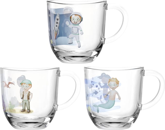 Geschenkset Avventura Kinderglazen 280 ml assorti - set van 6 stuks