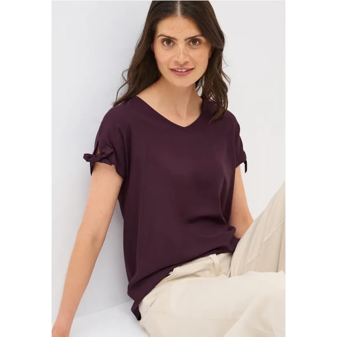 Blouseshirt in effen kleur