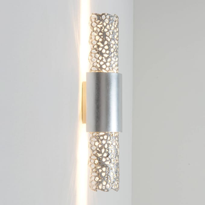 Holländer Wandlamp Palazzo, 2-lamps, ijzer zilver
