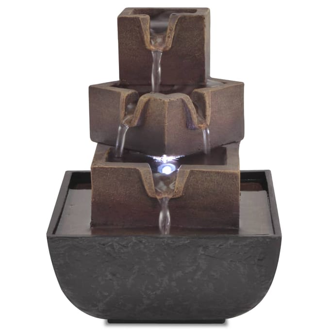 vidaXL - Binnenfontein - met - LED-verlichting - polyresin