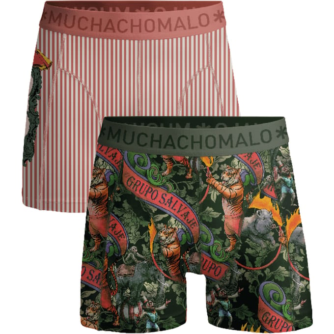 Muchachomalo Jongens 2-pack boxershorts circus animals