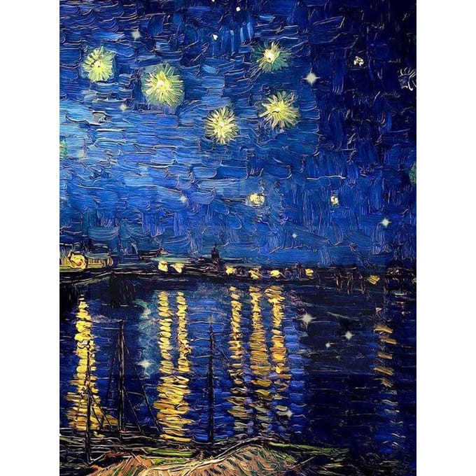 5d diamant schilderij een sterrennacht kruissteek diamant foto diamant borduurwerk 20X30CM blue