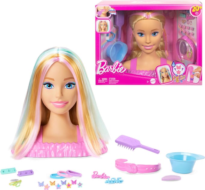 Barbie Deluxe Kaphoofd met accessoires Speelpoppen