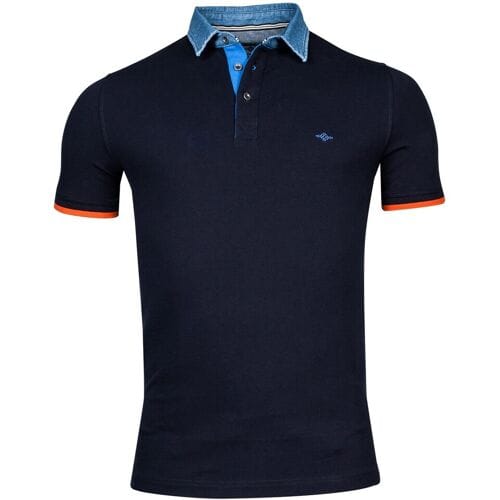 Baileys Polo Uni Denim Collar Piqué Navy / male