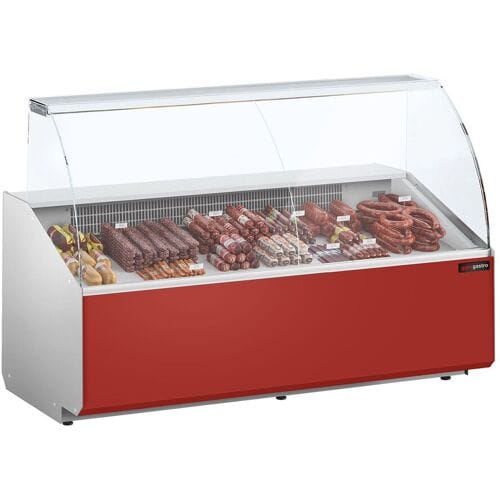 GGM Gastro Kühltheke - 1900mm - Frontblende Dunkelrot