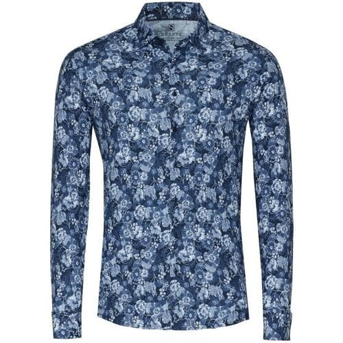 Desoto Overhemd Allover Floral Pattern Blauw / male