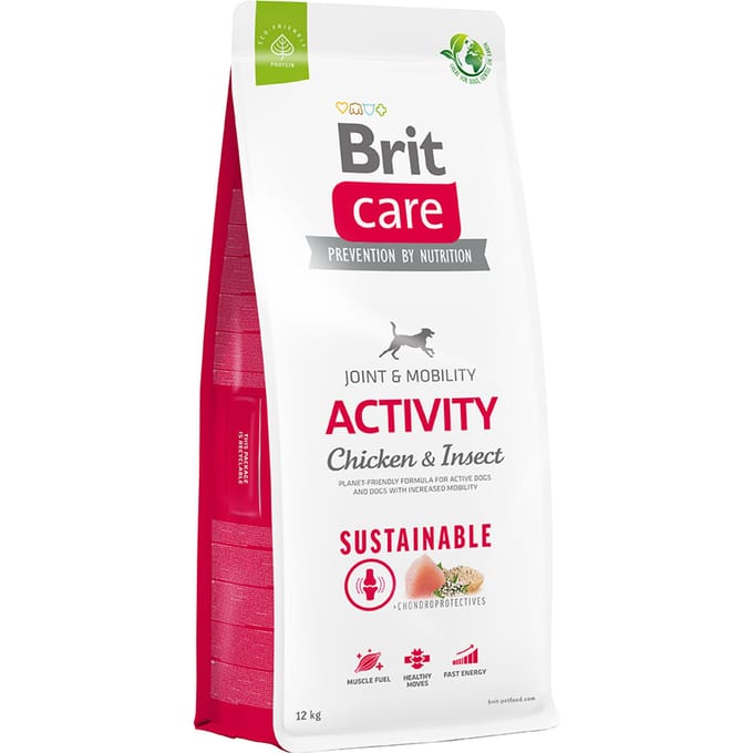 Dubbelpak: 2x12kg Brit Care Dog Sustainable Activity Kip & Insecten droog hondenvoer