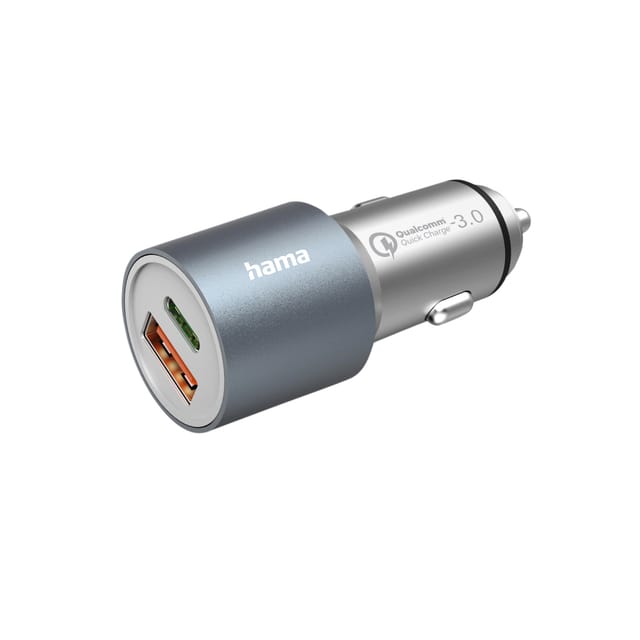 Hama 38W Auto oplader - 1x USB-C PD, 1x USB-A QC -