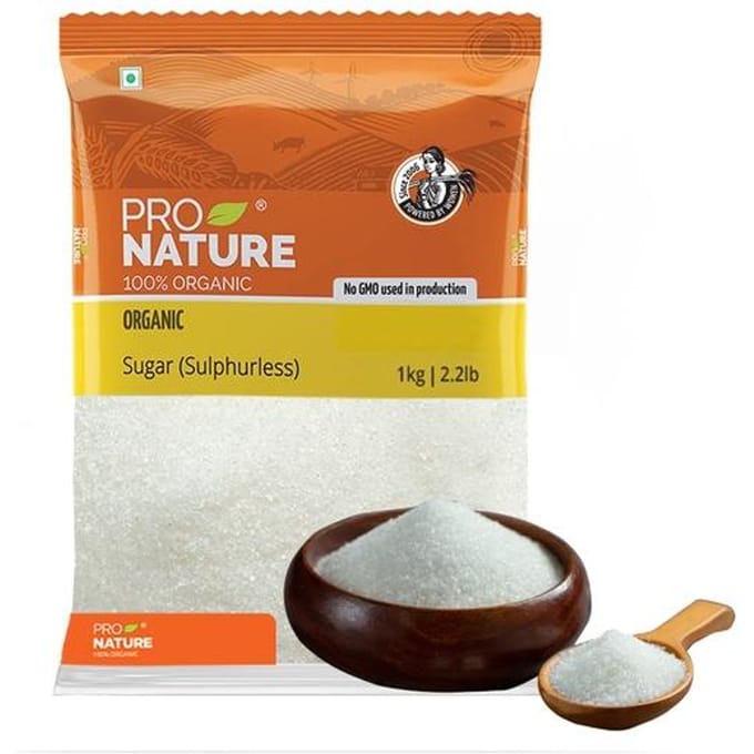 Sucre blanc 100 % biologique Pro Nature, 1 kg yellow
