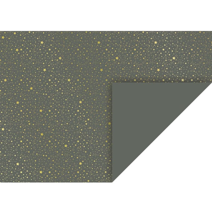 Motief karton "Golden Stars" - Antraciet