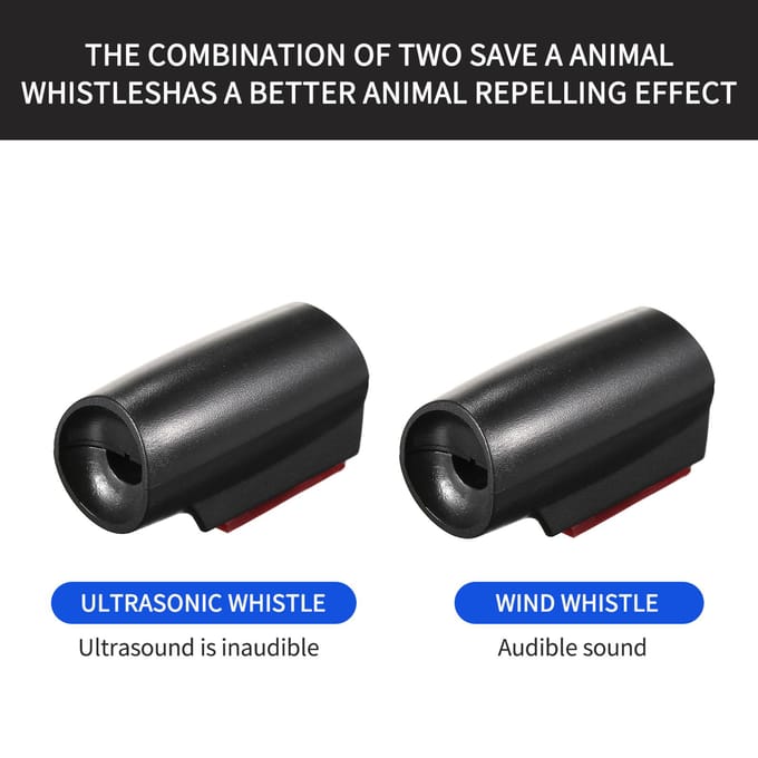 2 stuks hertenfluiten windherten waarschuwingsfluiten botsingswaarschuwingen wildwaarschuwingsapparaat voor vrachtwagens zwart