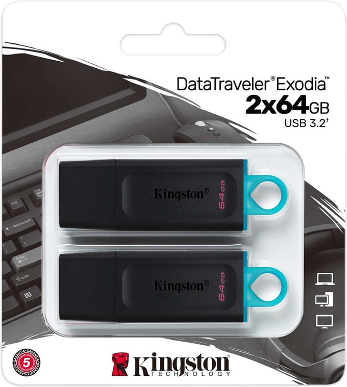 USB stick Kingston DataTraveler Exodia Green 64 GB 2 pcs
