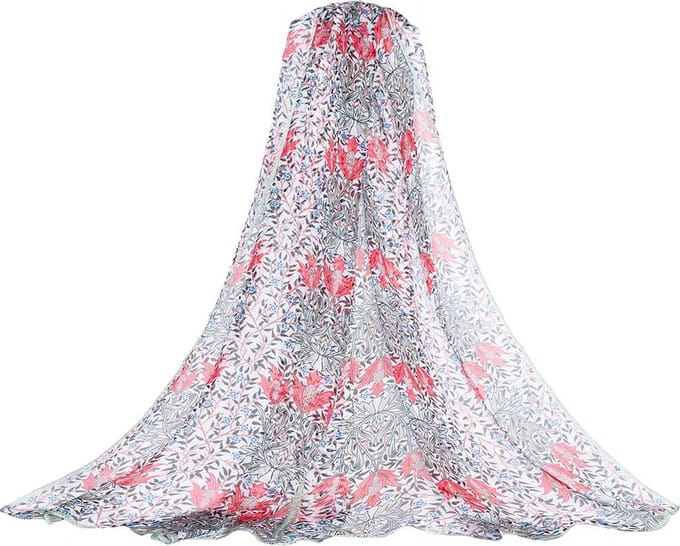Sjaal - kunst - Bourne - William Morris - 100% pure zijde - 180x52 cm