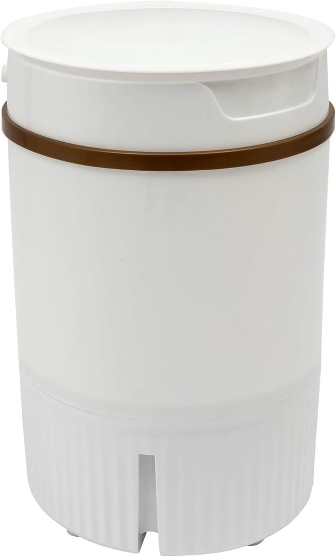 Draagbare Wasunit - Mini Wasmachine - Kleine Was - Met Dehydratiekorf - 45 Liter - Wit