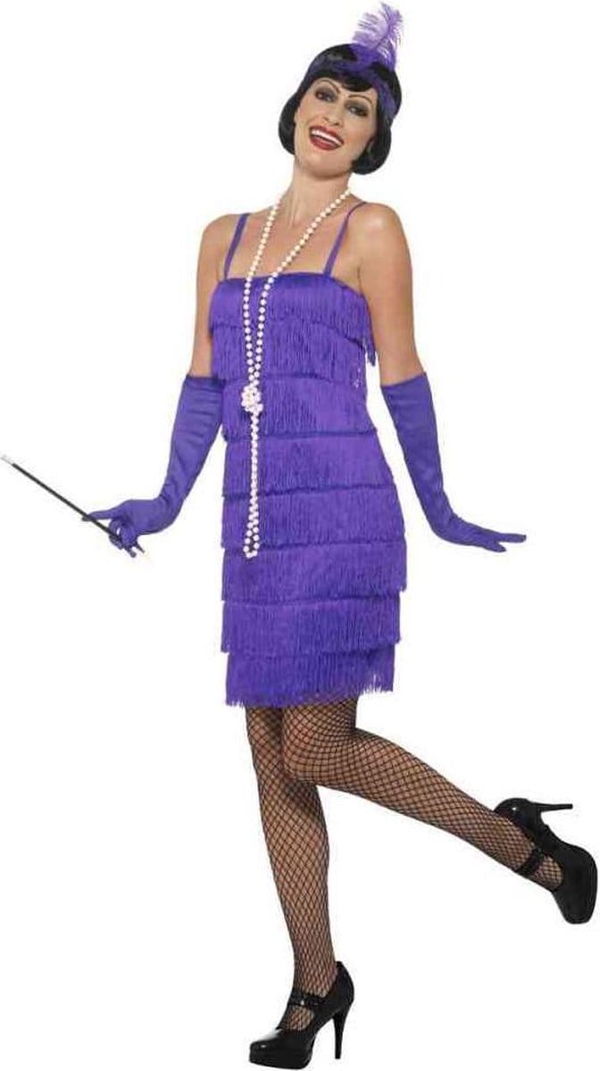 Flapper kostuum Roaring 20's Paars - Maat M