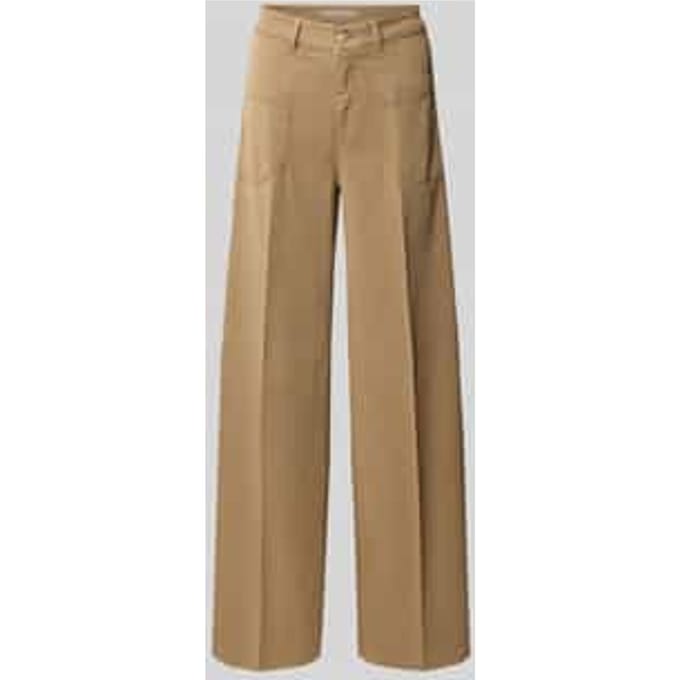 Wide leg broek van viscosemix, model 'MIRU'