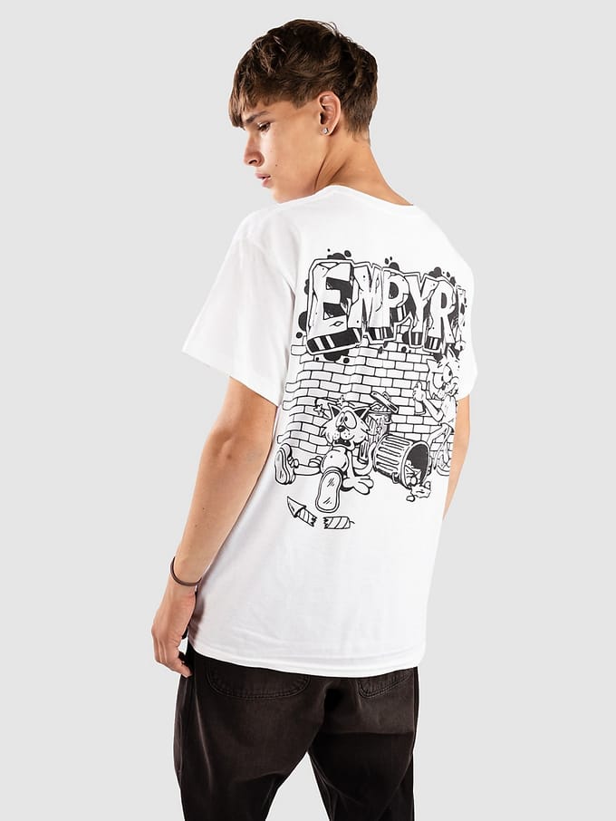 Empyre Trouble Cat T-Shirt wit