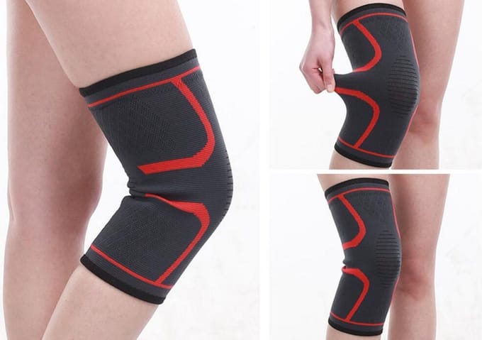 Kniebrace Zwart/Rood - |Medium