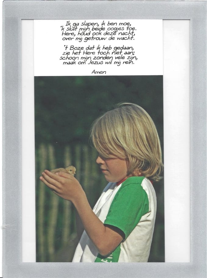 Gedicht Ik ga slapen ik ben moe in Passepartout.