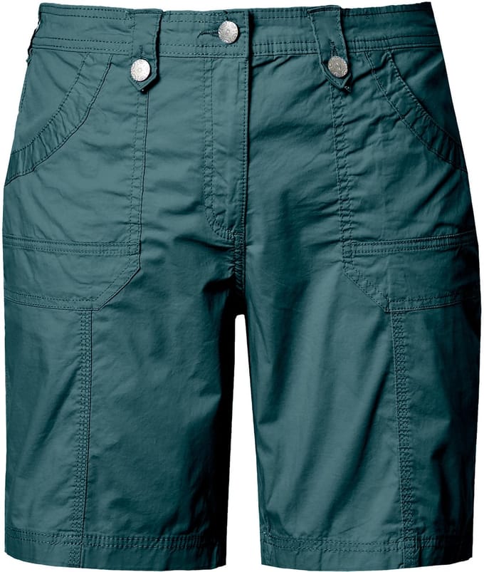 Ulla Popken - Dames - Cargo-bermuda comfortabele tailleband 4-pocket model - Petrol - Maat 50